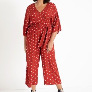 Eloquii Kimono Sleeve Crop Jumpsuit